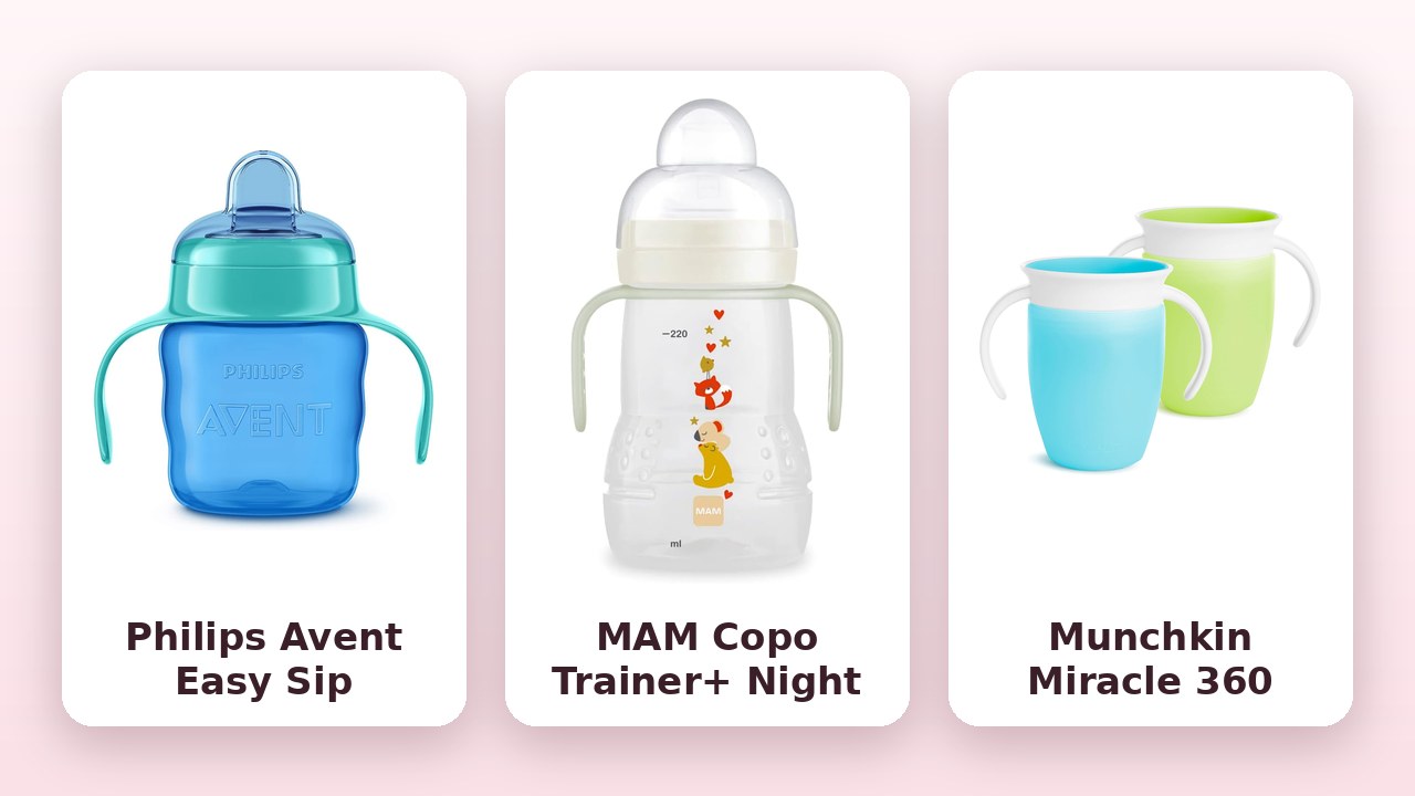 Foto oficial do copo de transição Philips Avent 200 ml azul com alças
