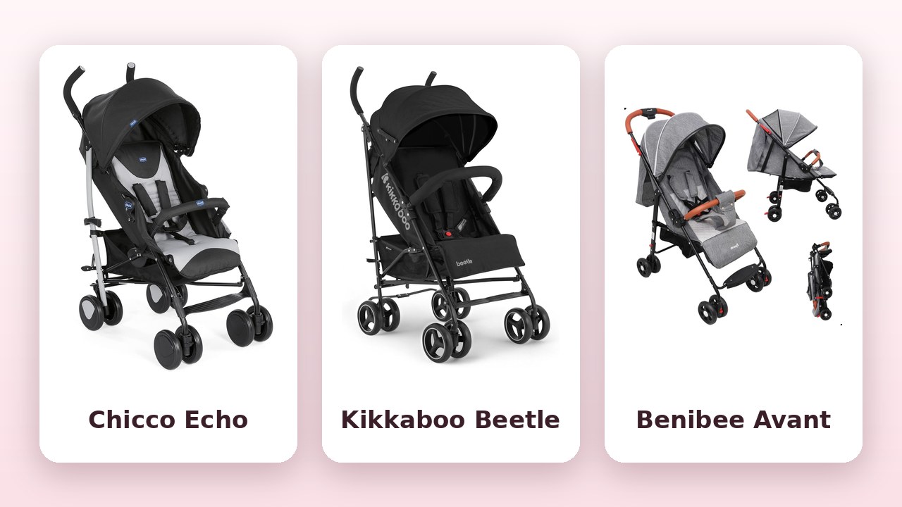 Comparativo: Chicco Echo, Kikkaboo Beetle e Benibee Avant (fotos oficiais)