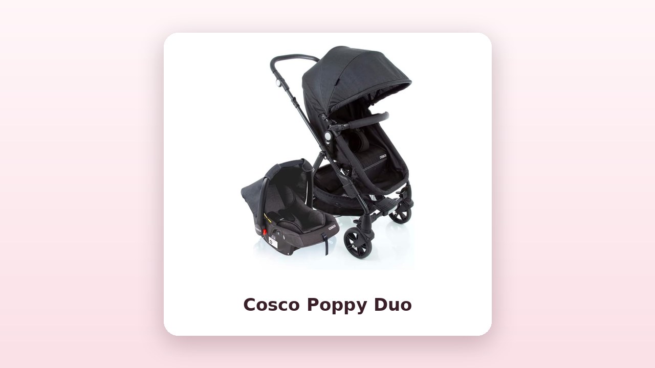 Foto oficial do travel system Cosco Poppy Duo