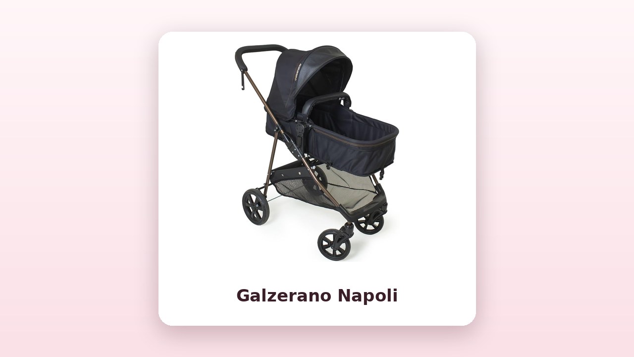 Foto oficial do carrinho de bebê Galzerano Napoli preto com moisés