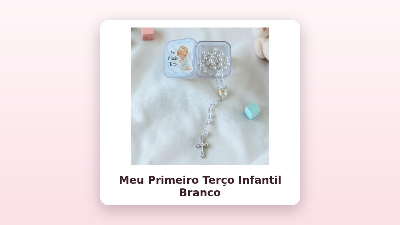 Foto do anúncio do Meu Primeiro Terço Infantil Branco, da loja VILLEO Artigos Religiosos