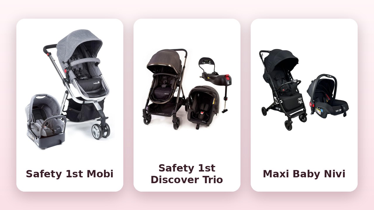 Comparativo: Safety 1st Mobi, Safety 1st Discover Trio e Maxi Baby Nivi (fotos oficiais)