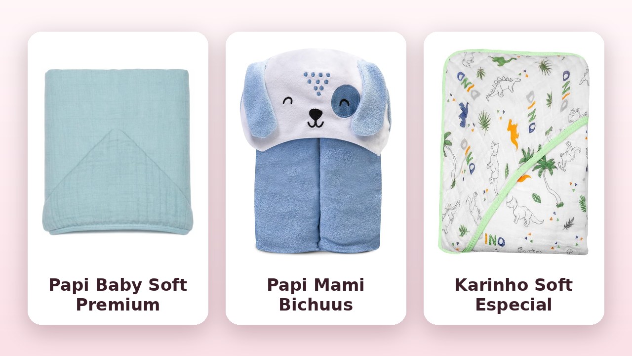Foto oficial da Toalha de Banho Papi Baby Soft Premium com Capuz azul