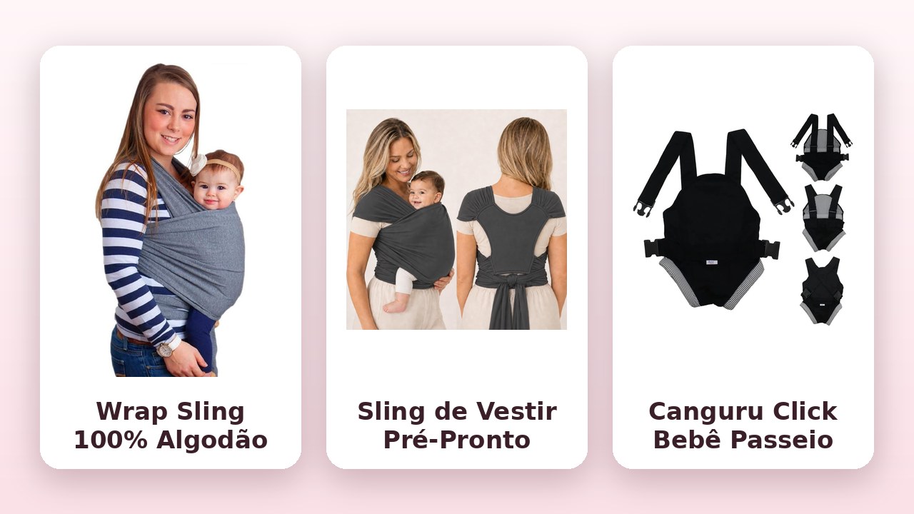 Foto oficial do Wrap Sling 100% Algodão Carregador de Bebê